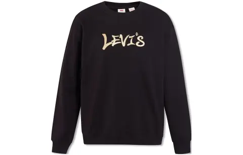 Levi's Sweatshirts Men's Black Crew Neck Moderate Regular