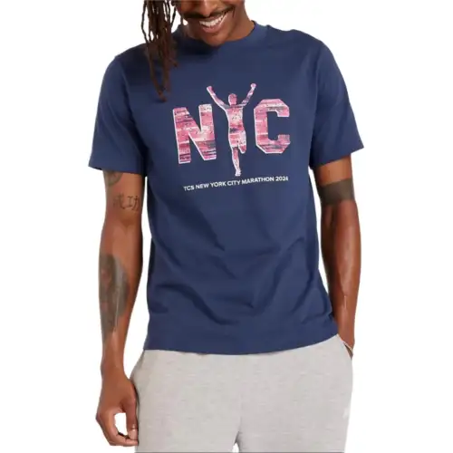 New Balance NYC Marathon Graphic T Shirt Men's Marine Blue
