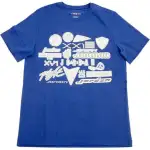 Jordan T Shirts Men's Blue Crew Neck Moderate Straight Fit