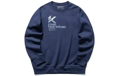 ANTA Basketball Collection Sweatshirts Men's Chaos Blue Crew Neck Moderate Regular