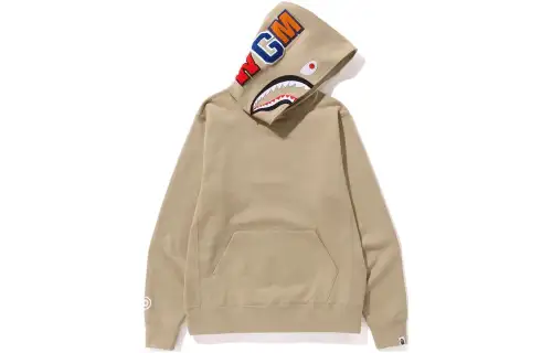 A BATHING APE Shark Side Zip Wide Long Length Pullover Hoodie