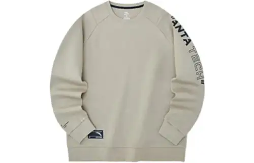 ANTA Variety Training Collection Sweatshirts Unisex Glacier Gray Crew Neck Moderate Regular