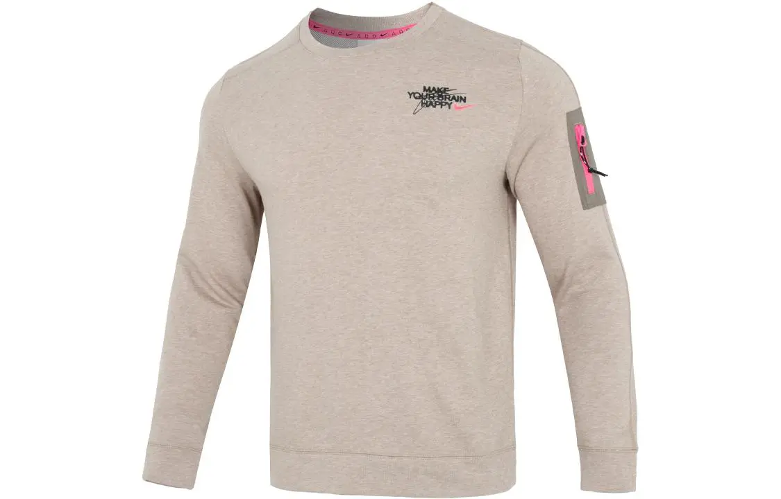 Nike Sweatshirts Men's Gray Crew Neck Moderate Regular