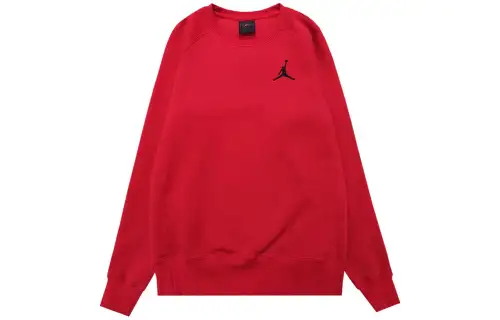 Jordan Solid Color Embroidered Sweatshirt Men's Red