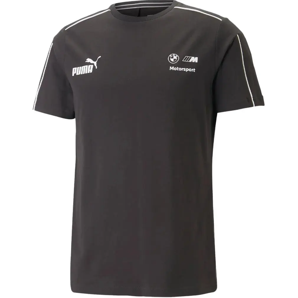 PUMA T-Shirts Men's Black Crew Neck Moderate Straight Fit
