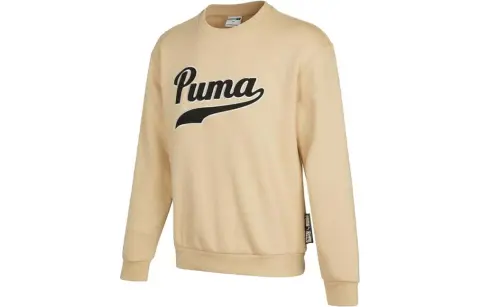 PUMA Sweatshirts Men's Beige Crew Neck Moderate Other