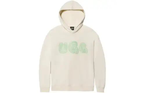 UGG All Gender Bubble Logo Hoodie Sweatshirt Unisex Cream