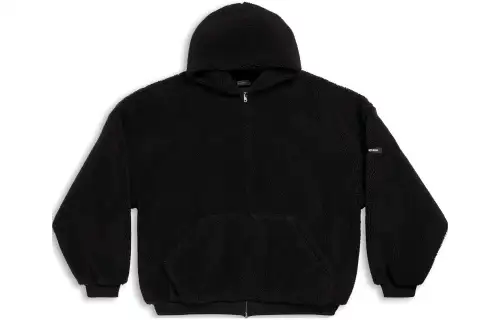 Balenciaga Outerwear Zip Up Hoodie Oversized In