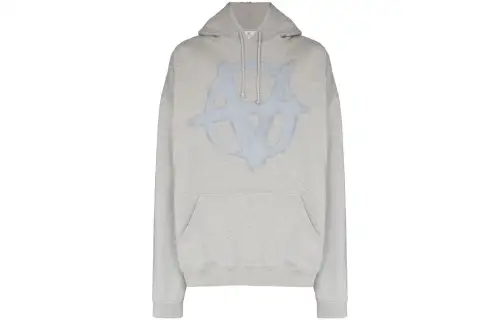 Vetements Sweatshirts Men's Gray Hooded Moderate Regular