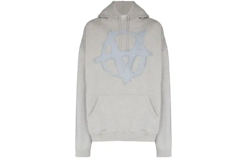 Vetements Sweatshirts Men's Gray Hooded Moderate Regular