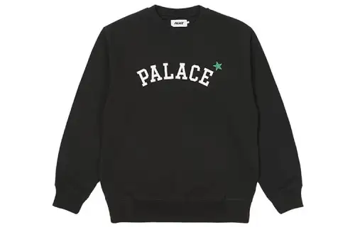PALACE FW22 Star Crew Sweatshirts round neck long-sleeved sweatshirt, same style for men and women, black