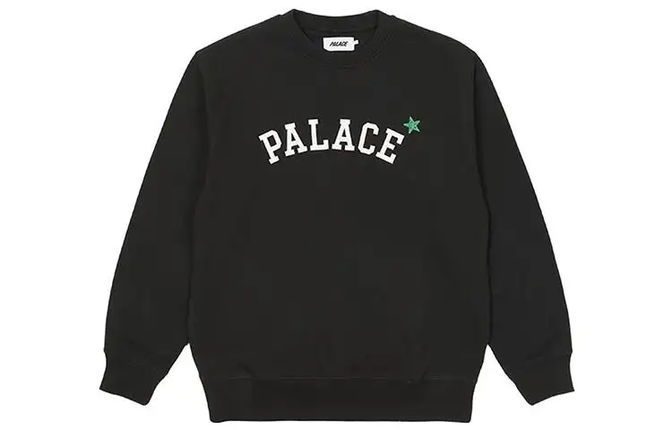 PALACE FW22 Star Crew Sweatshirts round neck long-sleeved sweatshirt, same style for men and women, black