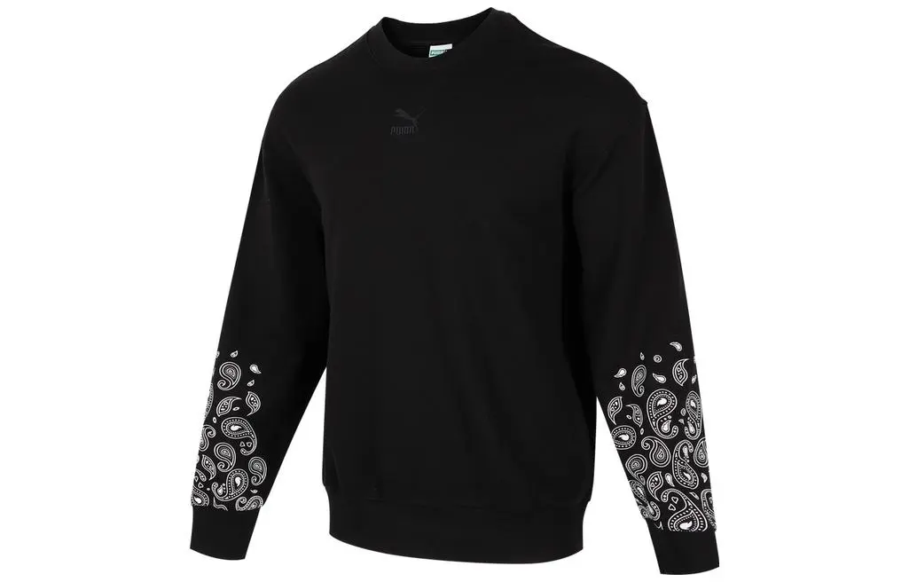 PUMA Sweatshirts Unisex Black Crew Neck Moderate Other