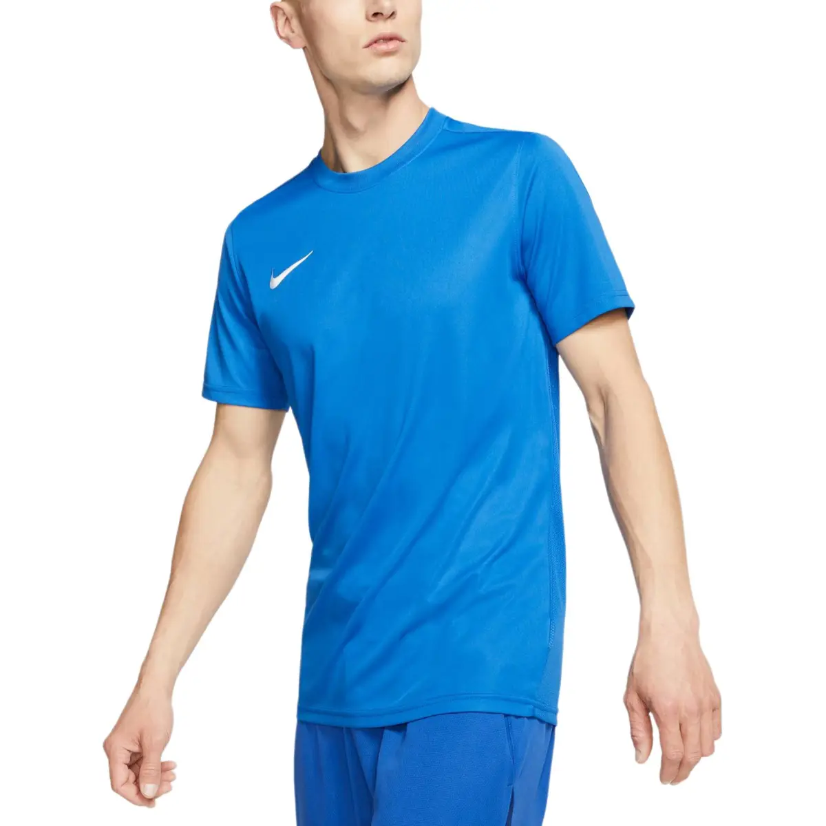 Nike T-Shirts Men's Royal Blue Crew Neck Moderate