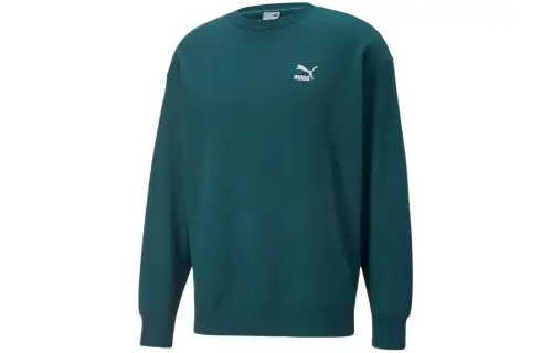 PUMA Sweatshirts Men's Green Crew Neck Moderate Other