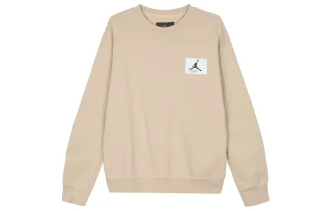 Jordan Sweatshirts Men's Desert Yellow Crew Neck Moderate Regular