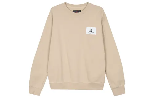 Jordan Sweatshirts Men's Desert Yellow Crew Neck Moderate Regular