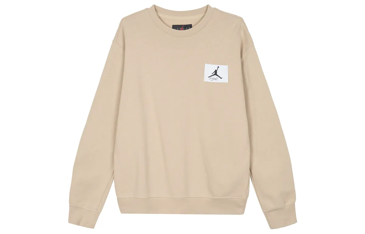 Jordan Sweatshirts Men's Desert Yellow Crew Neck Moderate Regular