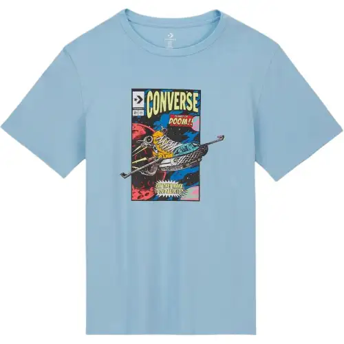 Converse Comic Cover Erkek Mavi T Shirt Men's Blue