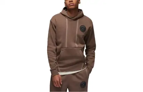 Jordan Sweatshirts Men's Brown Hooded Moderate Regular