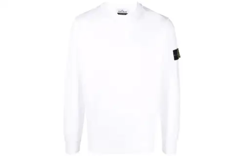 Stone Island logo-patch crew-neck sweater