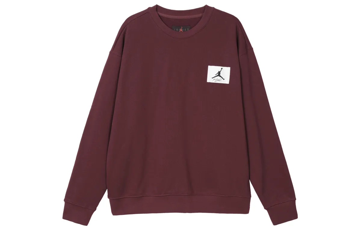 Jordan Sweatshirts Men's Cherrywood Red Crew Neck Moderate Regular