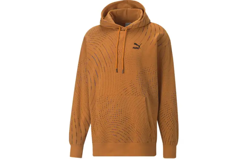 PUMA Sweatshirts Men's Orange Hooded Moderate Other