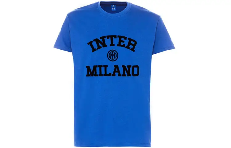 Royal football short sleeve T-shirt with a round collar, with your logo imprint, loose straight fit