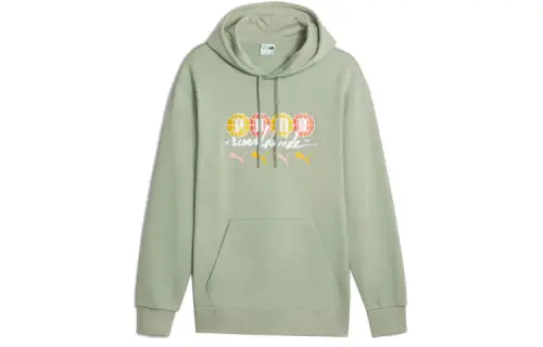PUMA Sweatshirts Men's Green Mist Hooded Moderate Other