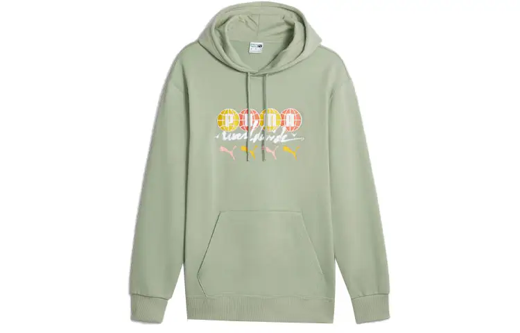 PUMA Sweatshirts Men's Green Mist Hooded Moderate Other