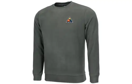 ANTA Sweatshirts Men's Green Crew Neck Thickened Regular