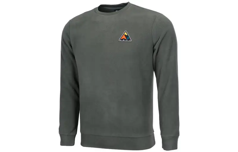 ANTA Sweatshirts Men's Green Crew Neck Thickened Regular