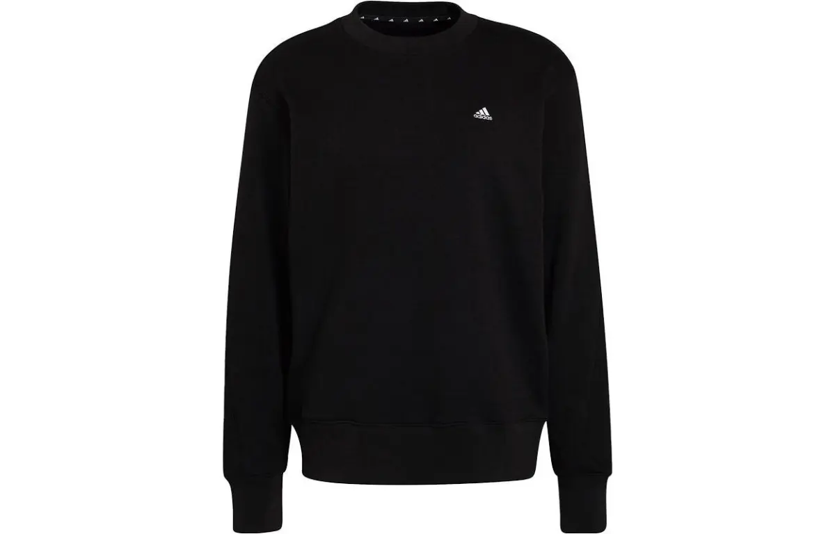 Adidas Sweatshirts Men's Black Crew Neck Moderate Regular