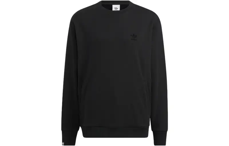Adidas Originals Essential Sweatshirts Men's Black Crew Neck Moderate Other
