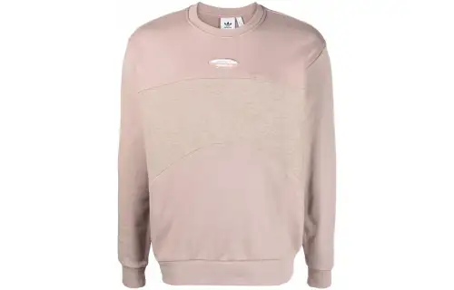 Adidas Originals Sweatshirts Men's Pink Crew Neck Moderate Regular