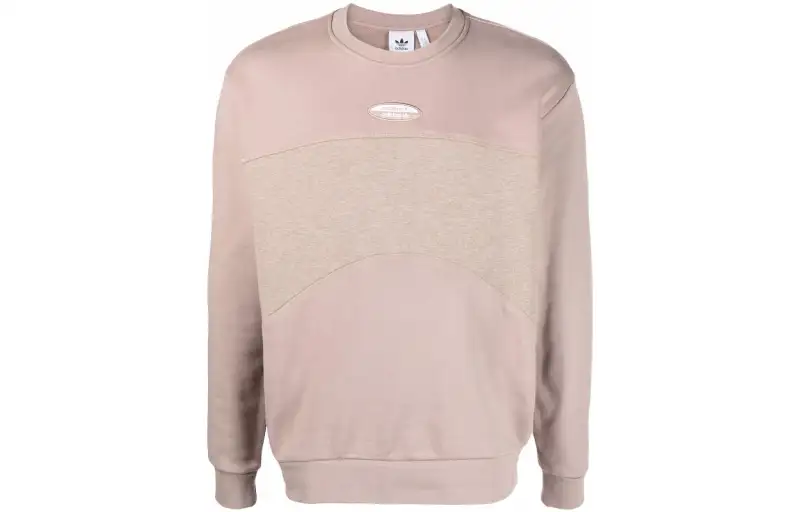 Adidas Originals Sweatshirts Men's Pink Crew Neck Moderate Regular