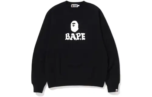 Bape Bape Front Logo Relaxed Fit Crewneck
