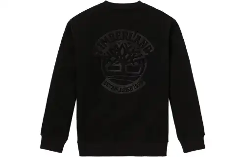 Timberland Sweatshirts Unisex Black Crew Neck Thickened Regular