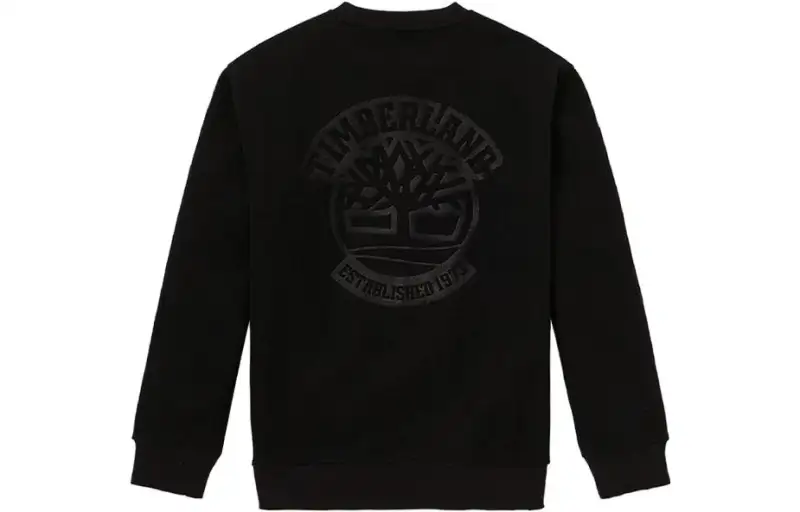 Timberland Sweatshirts Unisex Black Crew Neck Thickened Regular
