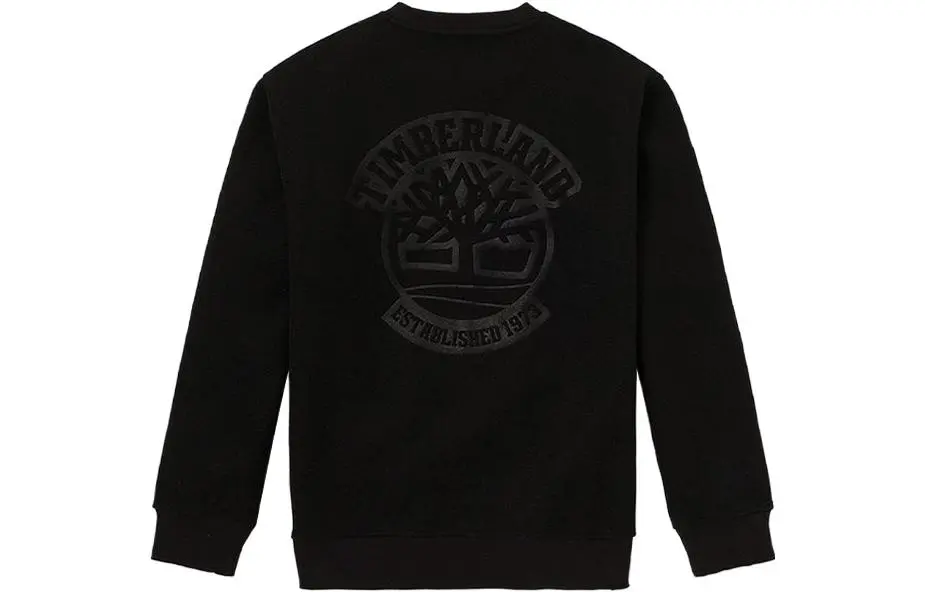 Timberland Sweatshirts Unisex Black Crew Neck Thickened Regular