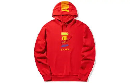 ANTA Variety Training Collection Sweatshirts Men's Red Hooded Moderate Regular