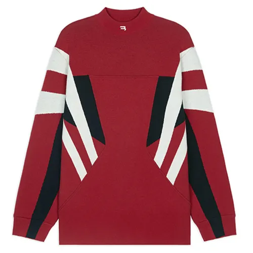 Balenciaga Sweatshirts Men's Red Crew Neck Moderate