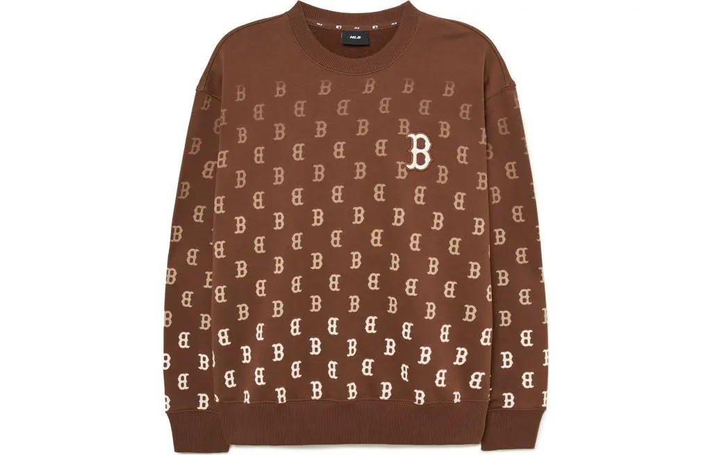 MLB Boston Red Sox Sweatshirts Unisex Brown Crew Neck Moderate Regular