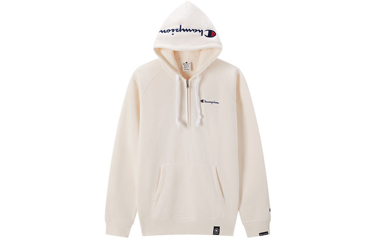 Champion FW22 Logo Letter Thick Fleece Lined Casual Sports Raglan Pullover Sweatshirt Unisex