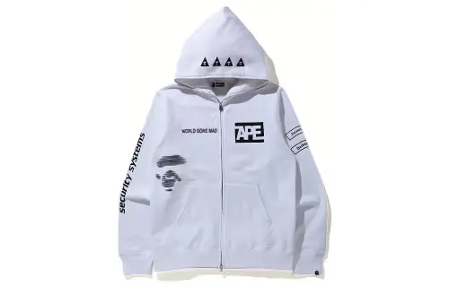 A BATHING APE Sweatshirts Men's Hooded Moderate Cardigan