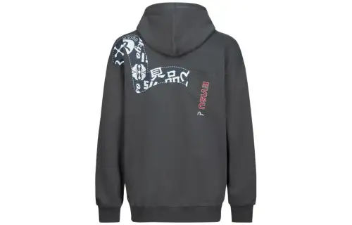 EVISU Sweatshirts Men's Gray Hooded Moderate Regular