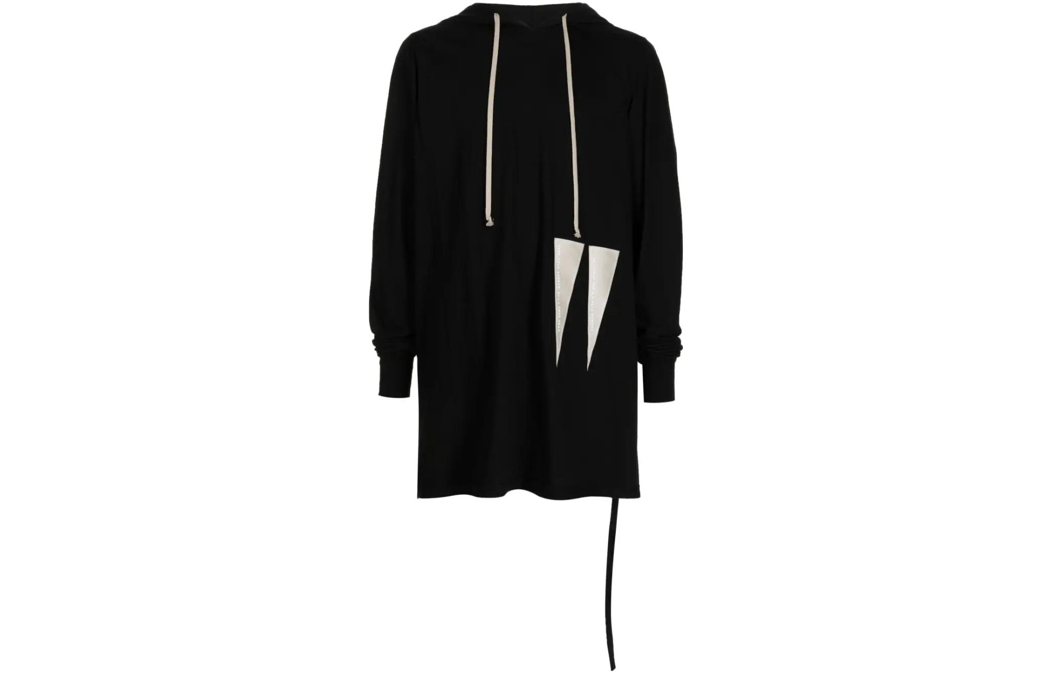 RICK OWENS Sweatshirts Men's Black Hooded Moderate Regular