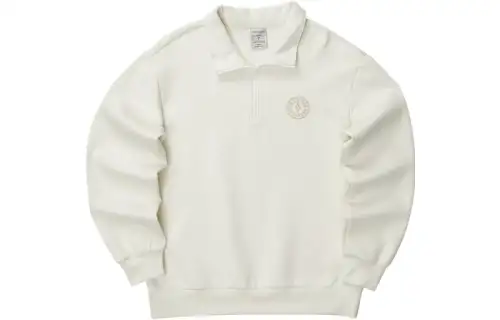 Skechers Sports Life Collection Sweatshirts Men's Tofu White/0211 Polo Collar Moderate Regular