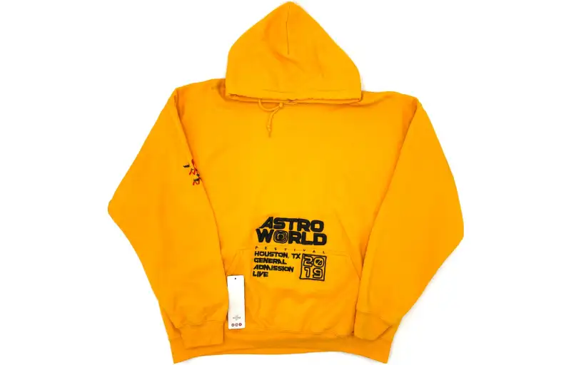 Travis Scott Sweatshirts Men's Yellow Hooded Moderate Other