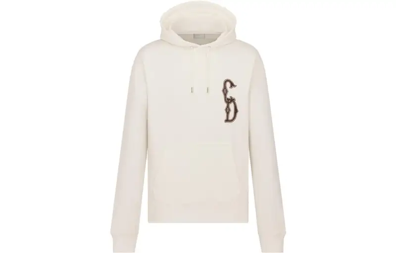 DIOR Sweatshirts Men's Beige Hooded Moderate Regular